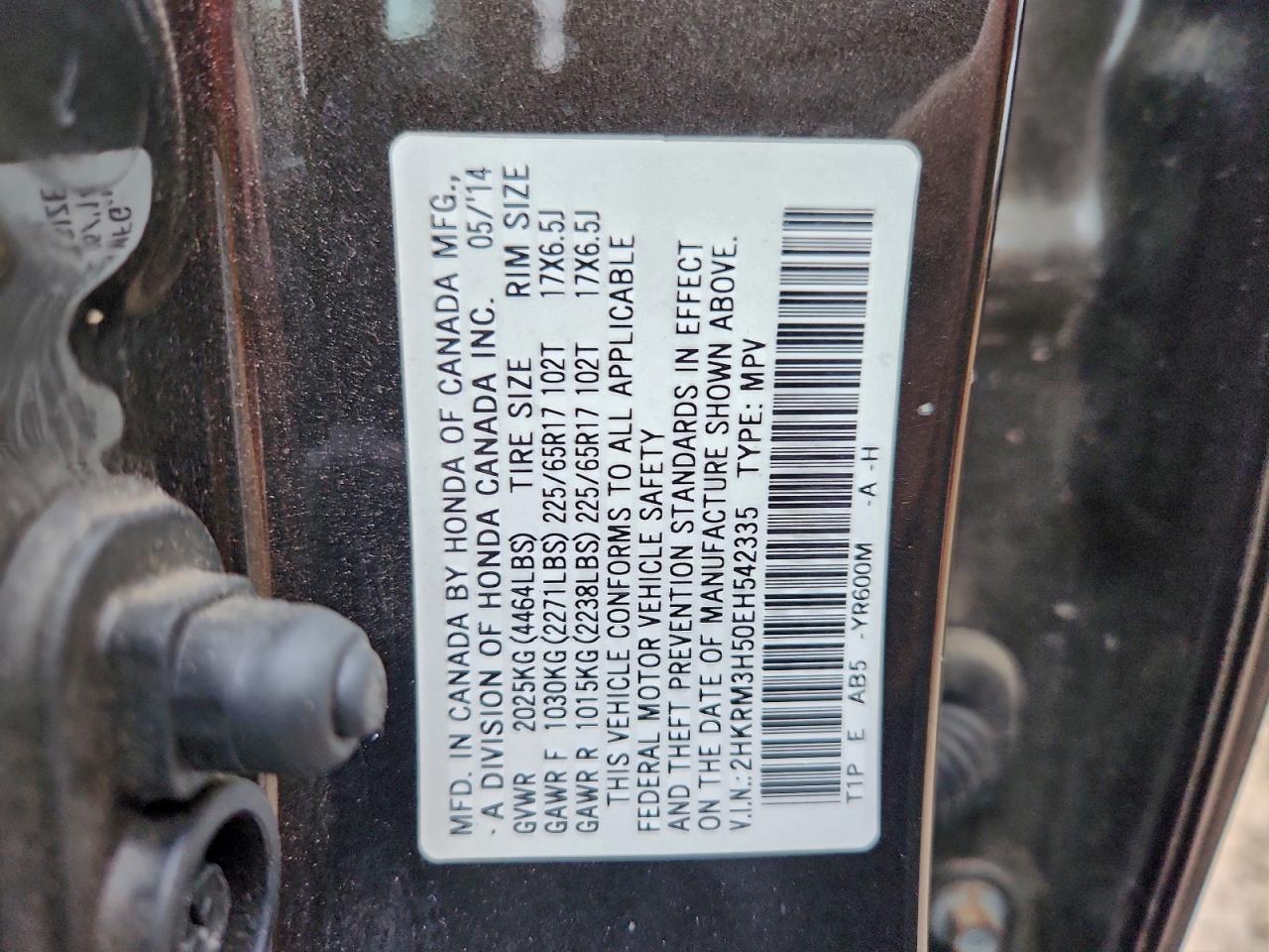 2014 HONDA CR-V EX photo 37