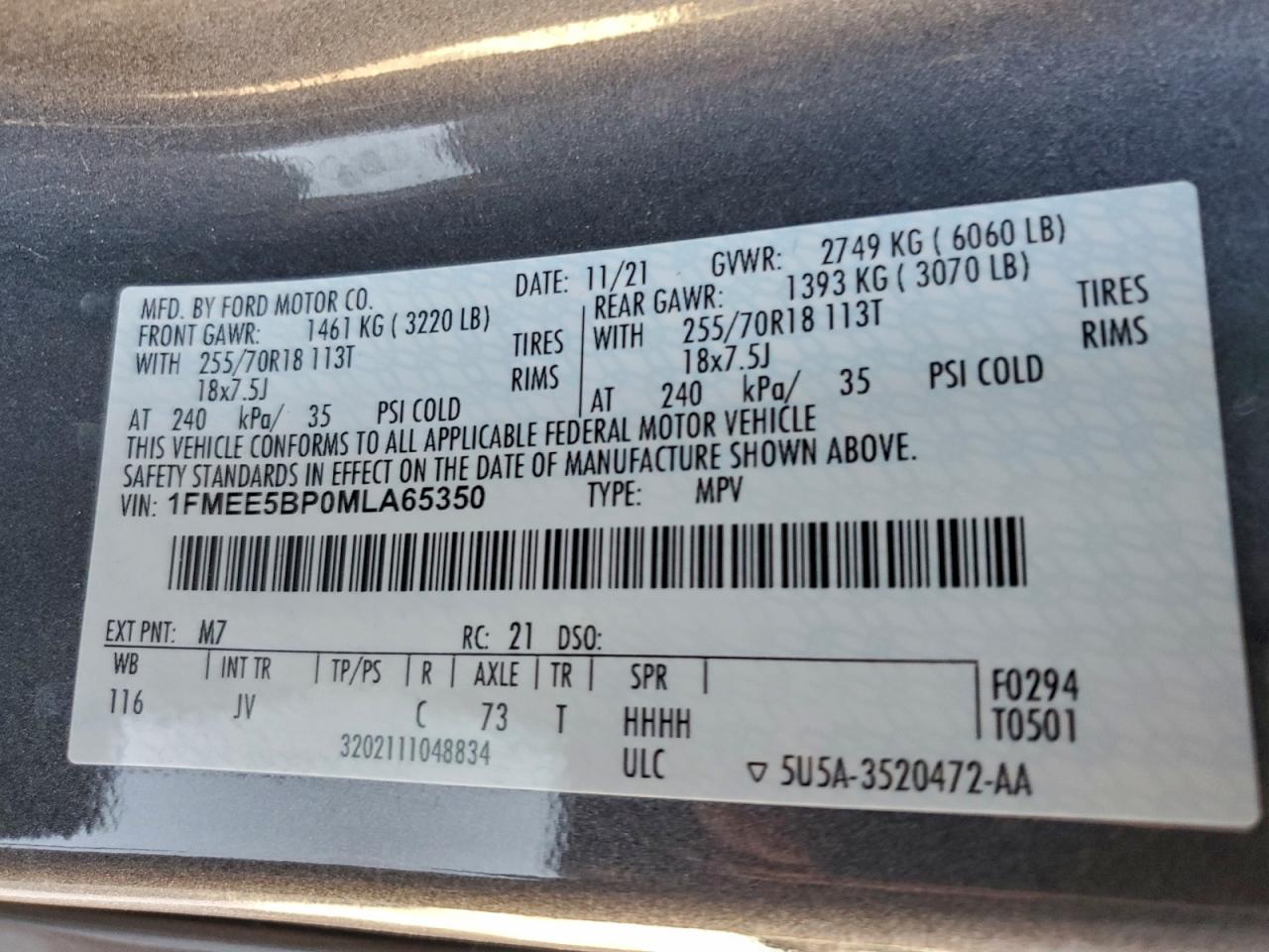 2021 FORD BRONCO BASE photo 13