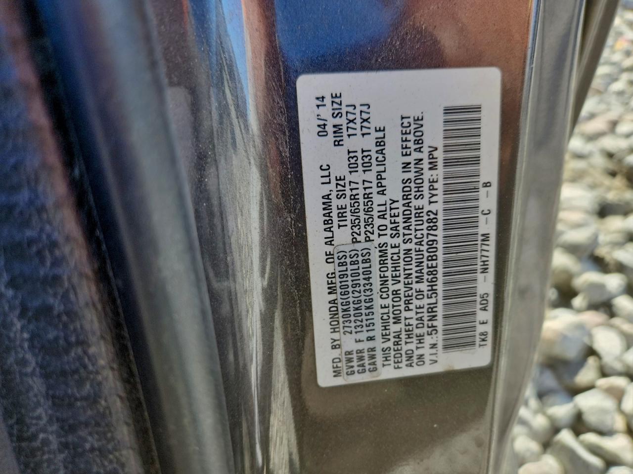 2014 HONDA ODYSSEY EXL photo 13