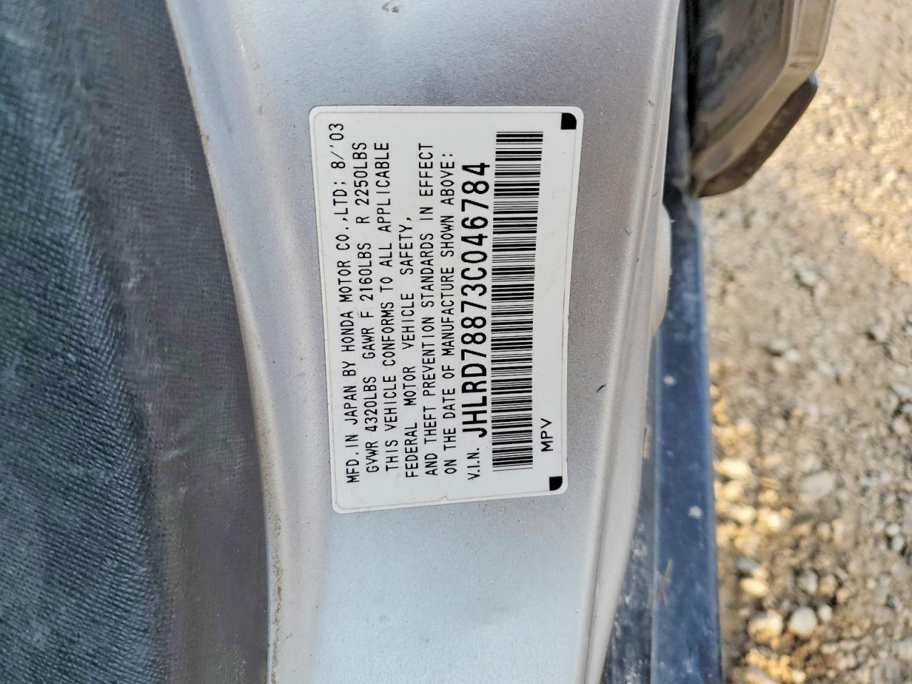 2003 HONDA CR-V EX photo 12