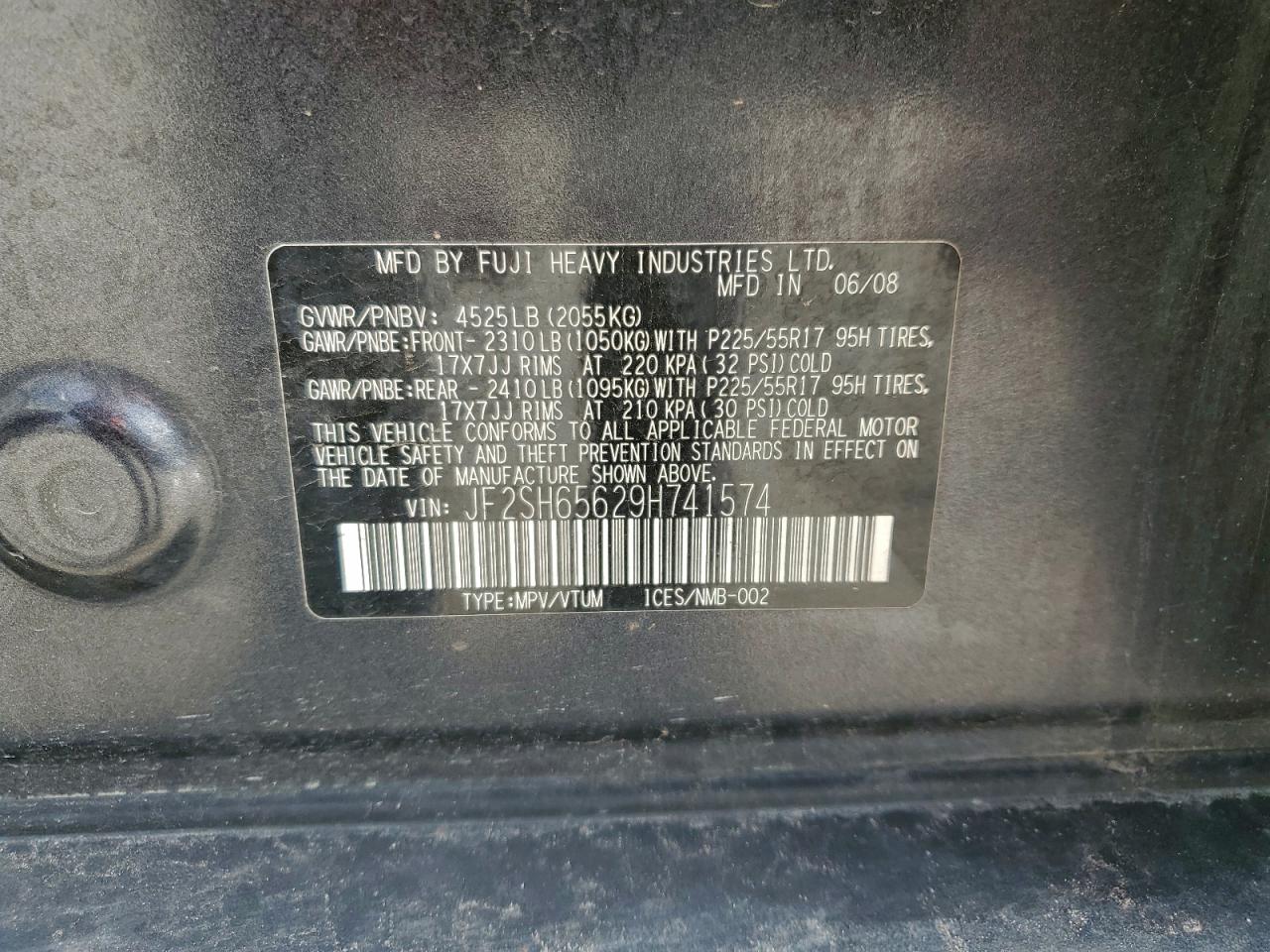2009 SUBARU FORESTER 2.5XT photo 12