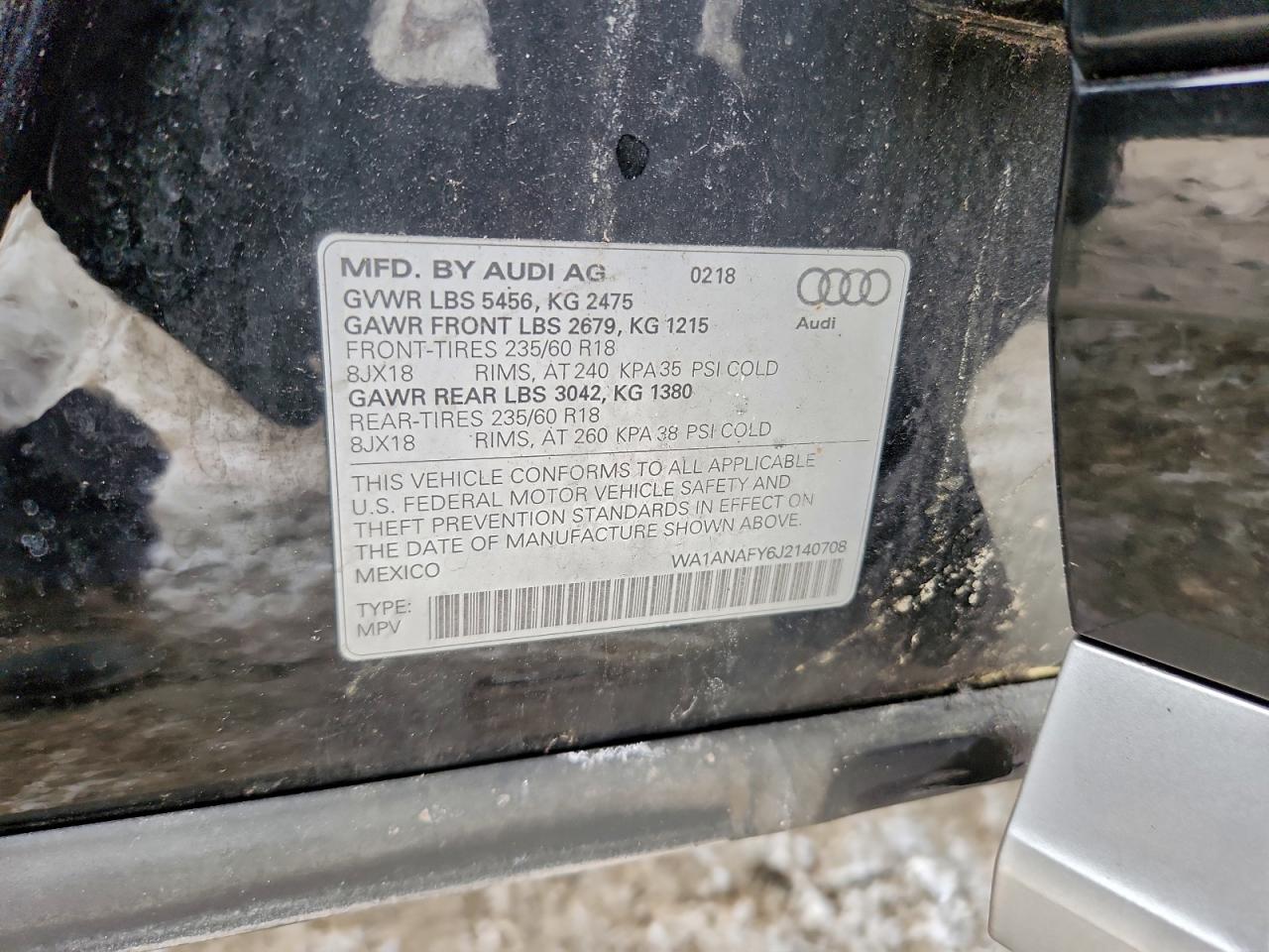 2018 AUDI Q5 PREMIUM photo 13