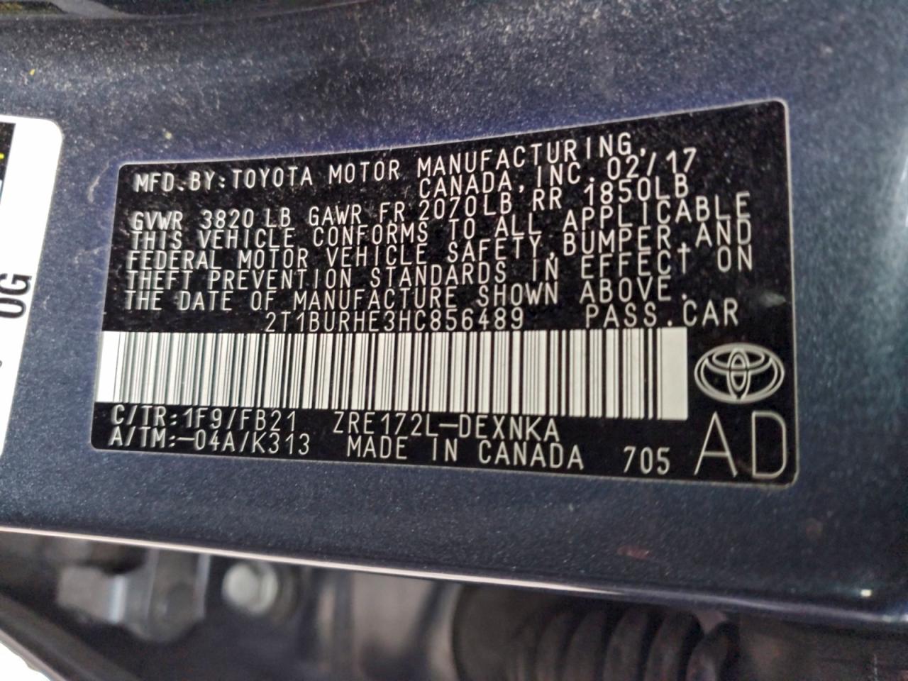2017 TOYOTA COROLLA L photo 23