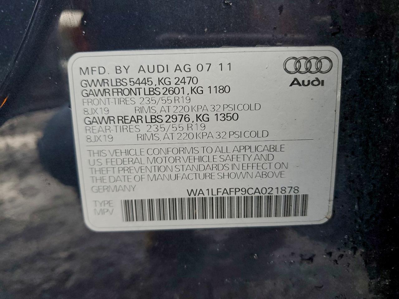 2012 AUDI Q5 PREMIUM PLUS photo 13