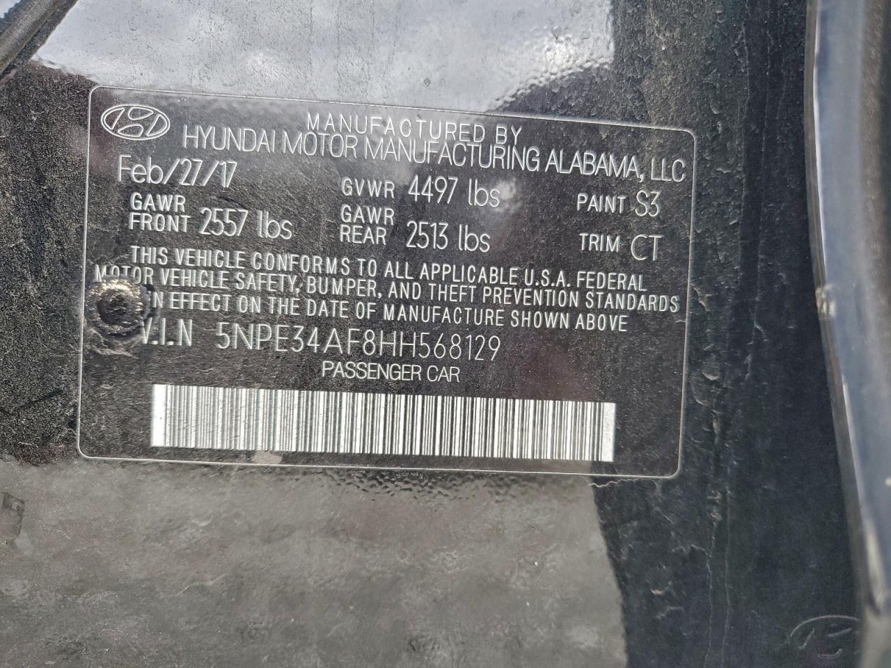 2017 HYUNDAI SONATA SPORT photo 34