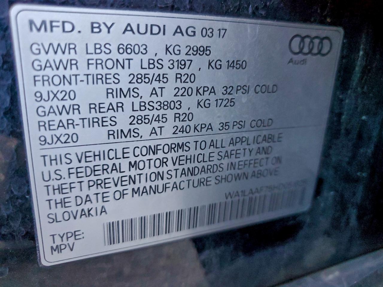 2017 AUDI Q7 PREMIUM PLUS photo 13