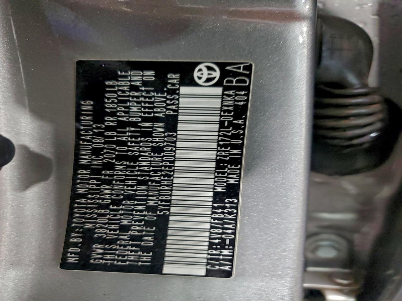 2014 TOYOTA COROLLA LE PLUS photo 13