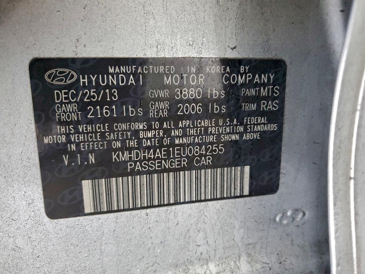 2014 HYUNDAI ELANTRA SE photo 12