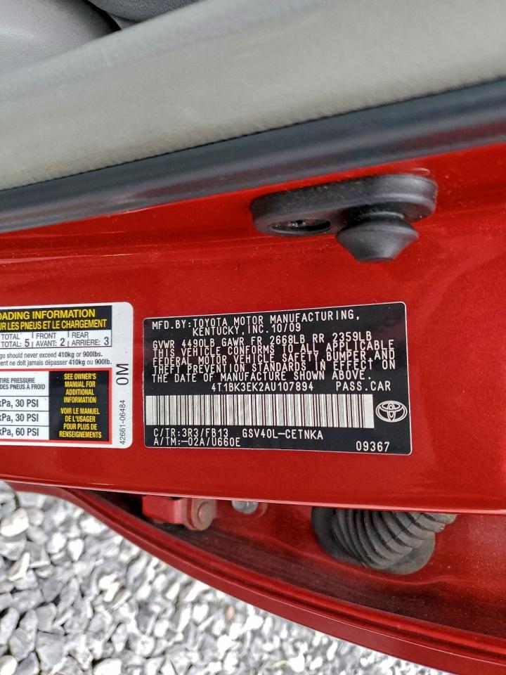 2010 TOYOTA CAMRY SE photo 34