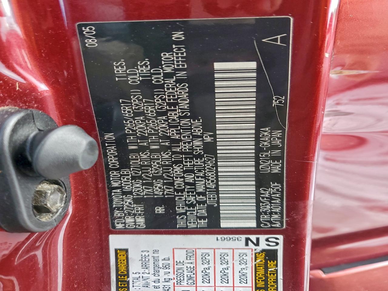 2006 TOYOTA 4RUNNER SR5 photo 25
