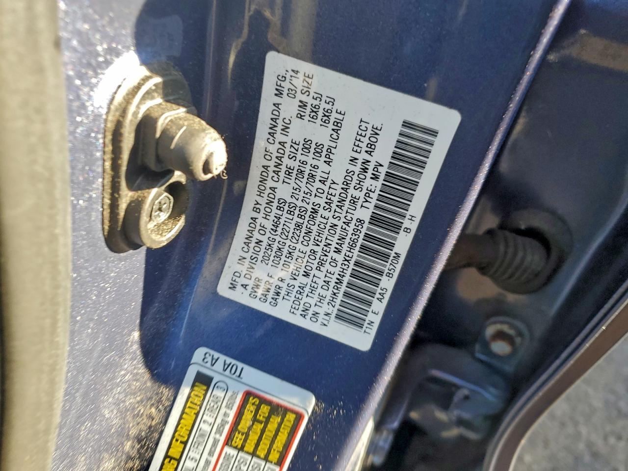 2014 HONDA CR-V LX photo 12
