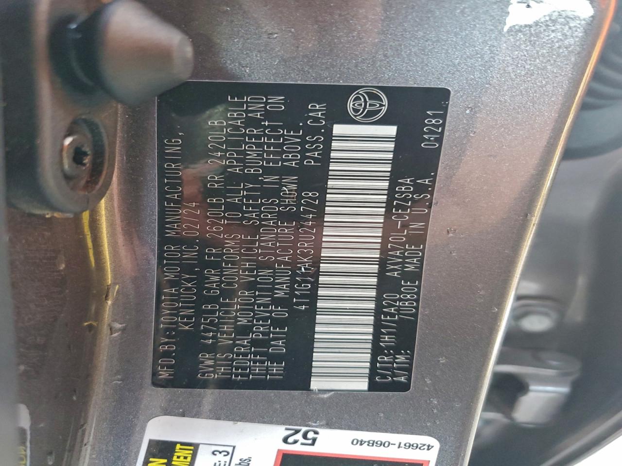 2024 TOYOTA CAMRY SE NIGHT SHADE photo 12