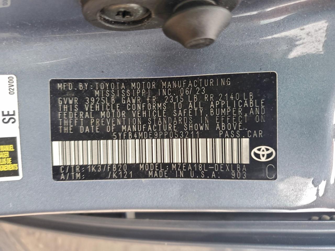 2023 TOYOTA COROLLA LE photo 13