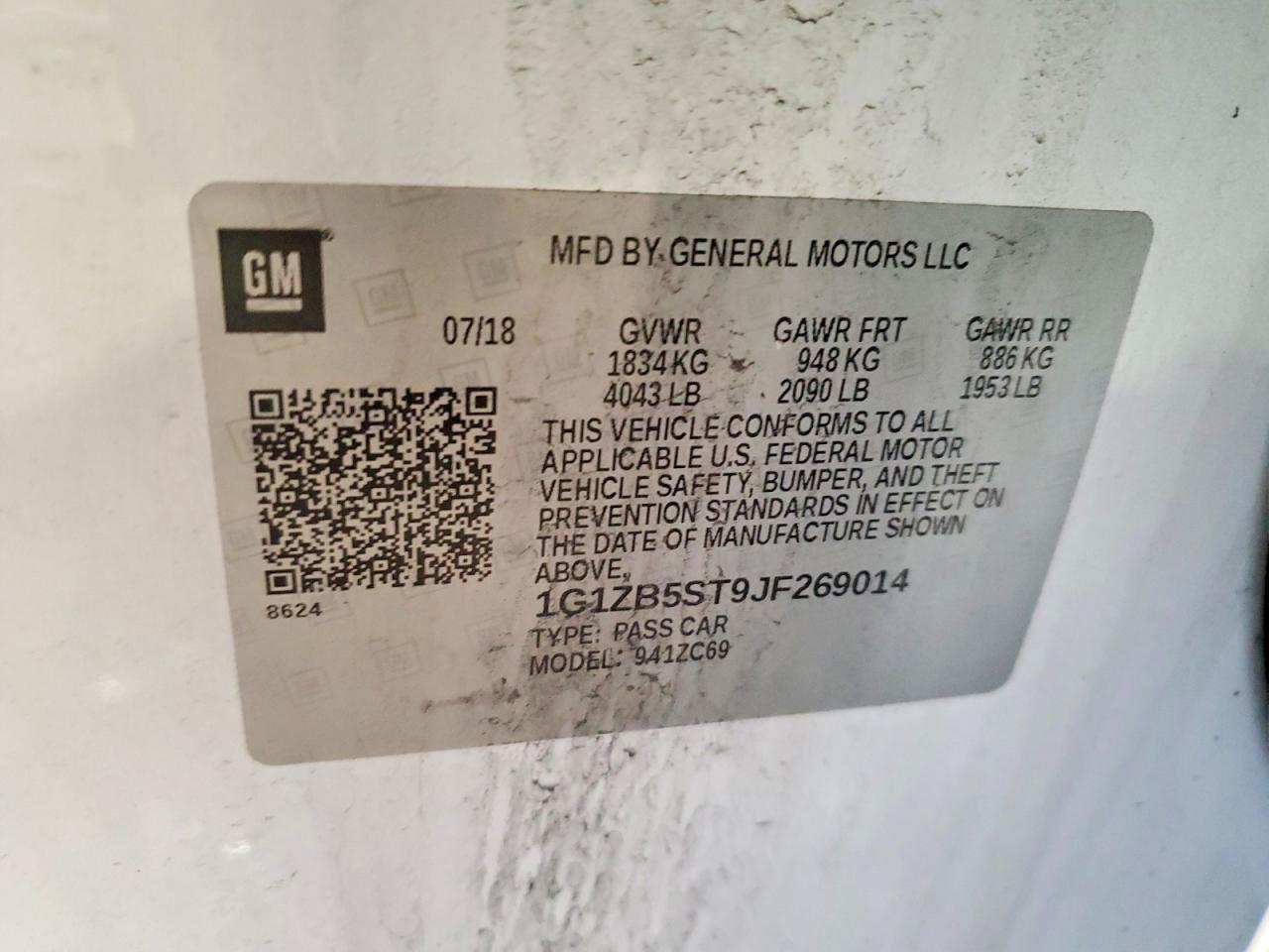 2018 CHEVROLET MALIBU LS photo 12