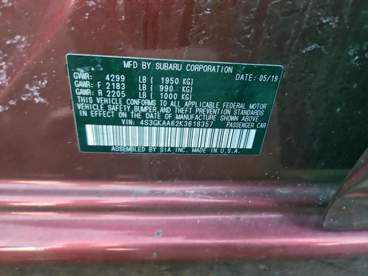 2019 SUBARU IMPREZA photo 34