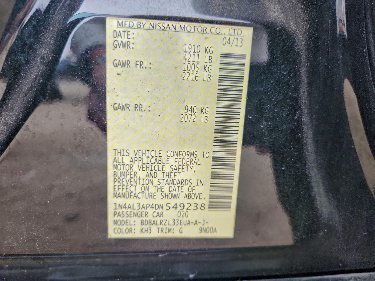 2013 NISSAN ALTIMA 2.5 photo 13