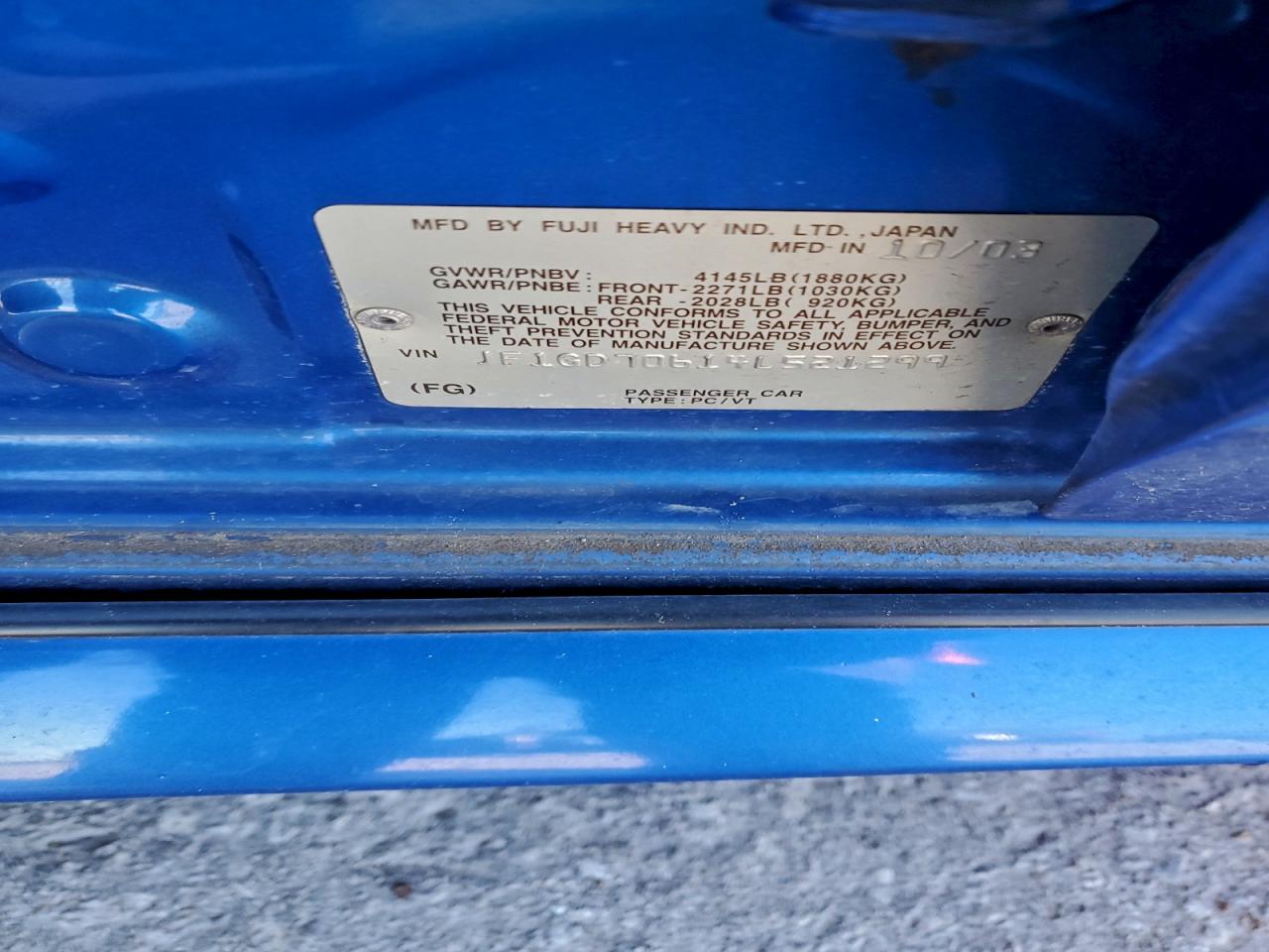 2004 SUBARU IMPREZA WRX STI photo 23