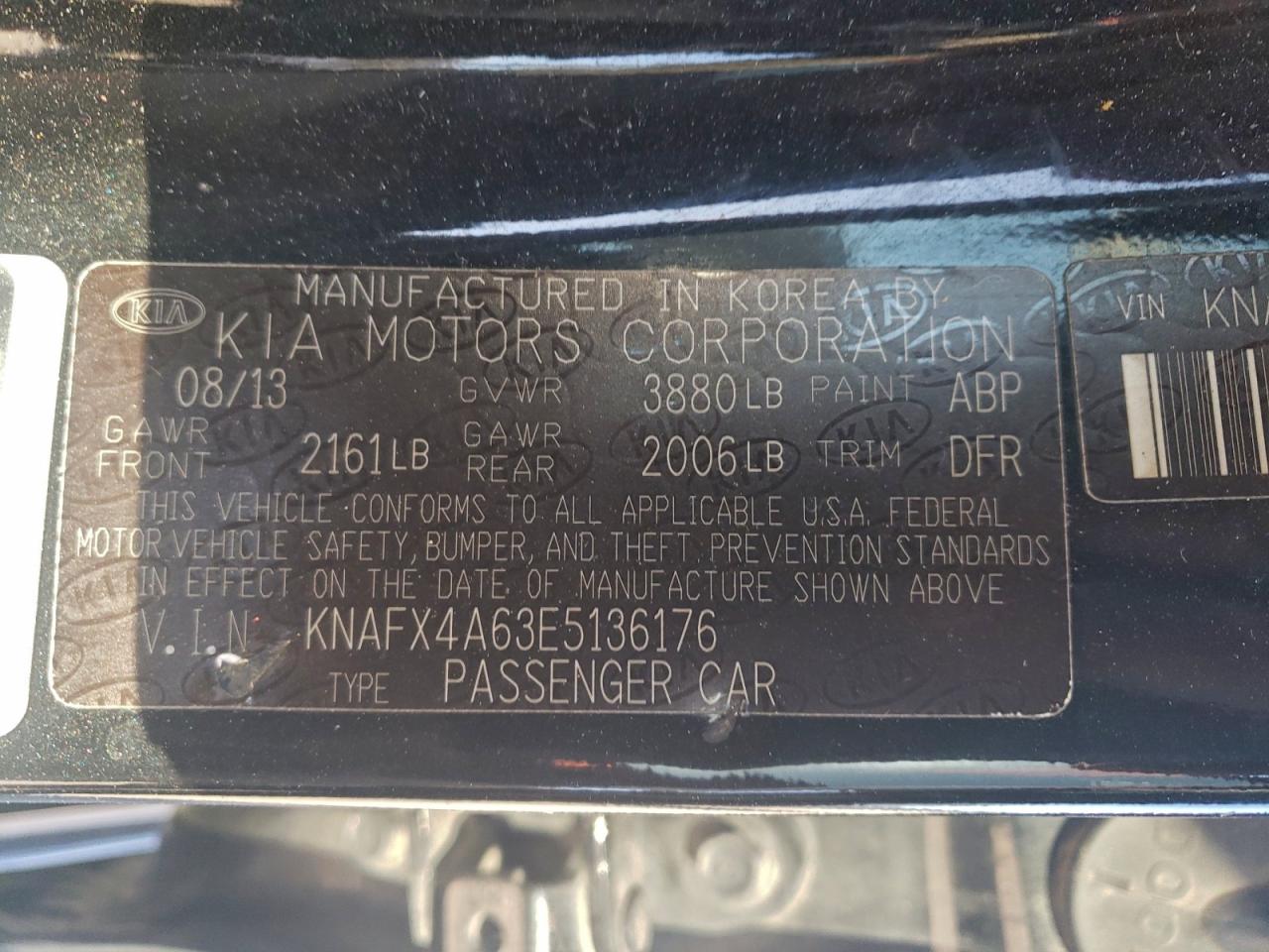 2014 KIA FORTE LX photo 12
