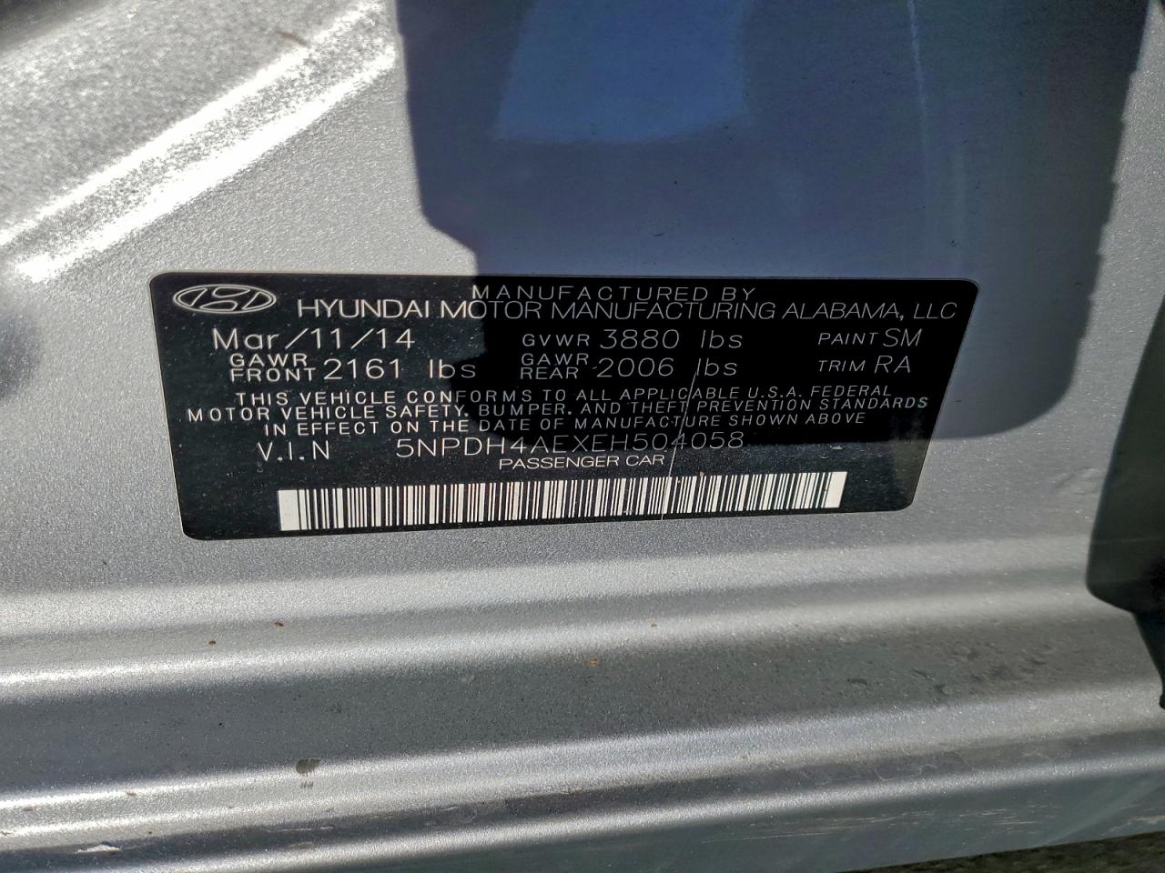 2014 HYUNDAI ELANTRA SE photo 13