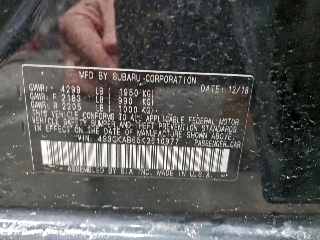 2019 SUBARU IMPREZA photo 13