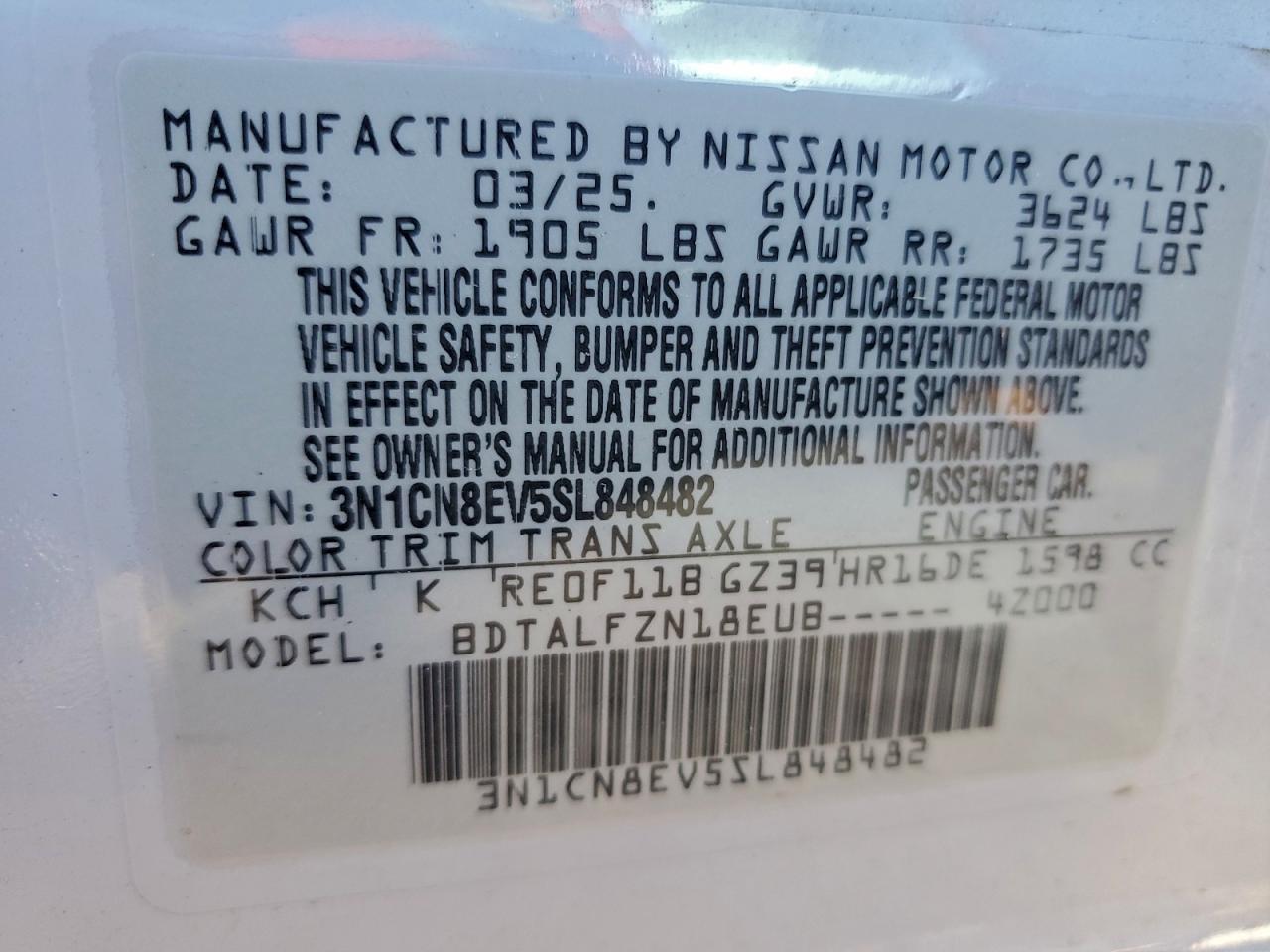 2025 NISSAN VERSA SV photo 12