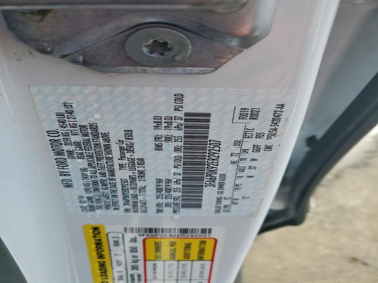 2014 FORD FUSION TITANIUM photo 12
