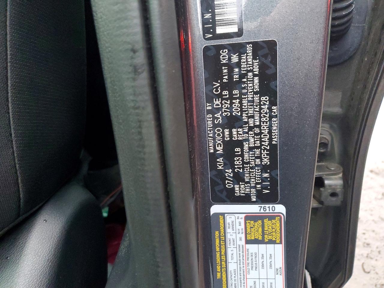 2024 KIA FORTE LX photo 12