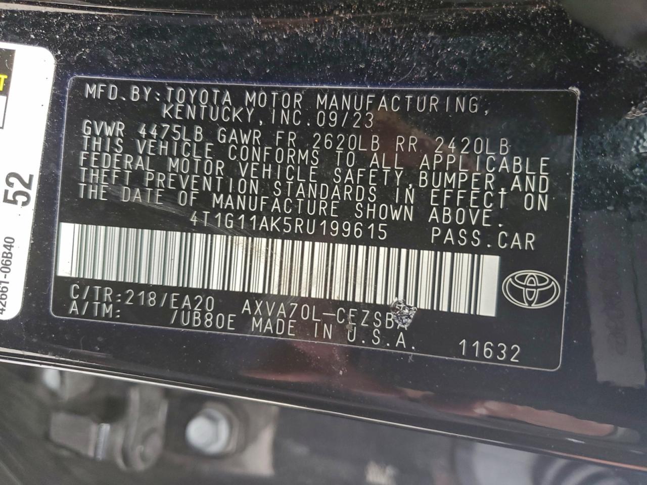 2024 TOYOTA CAMRY SE NIGHT SHADE photo 13