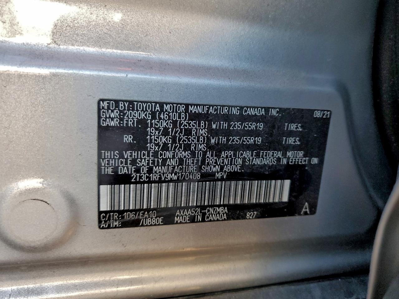 2021 TOYOTA RAV4 XLE PREMIUM photo 13