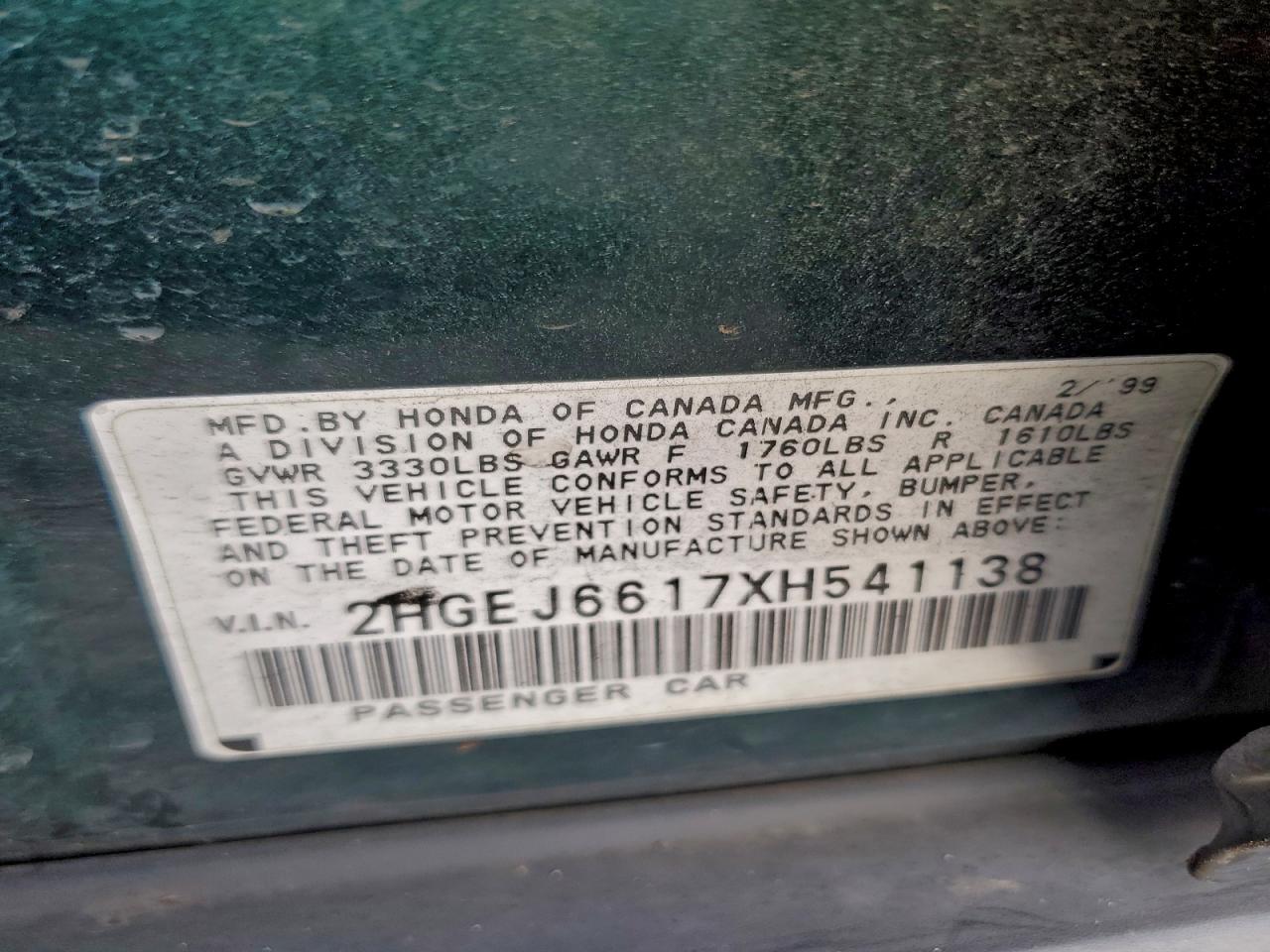 1999 HONDA CIVIC BASE photo 12