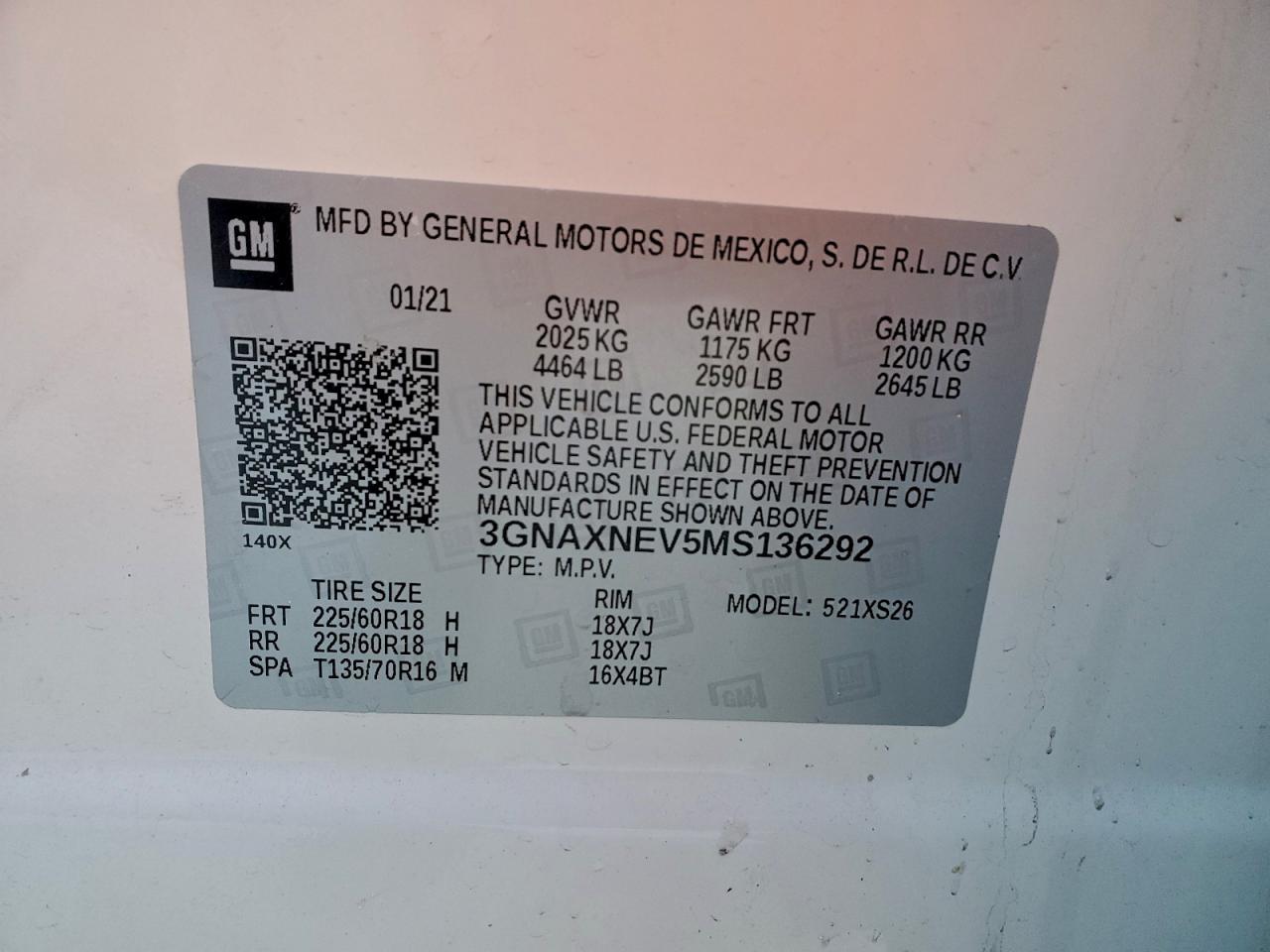 2021 CHEVROLET EQUINOX PREMIER photo 13