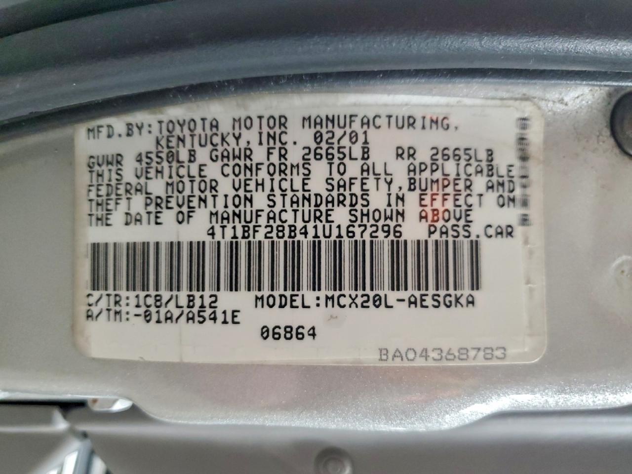 2001 TOYOTA AVALON XLS photo 12