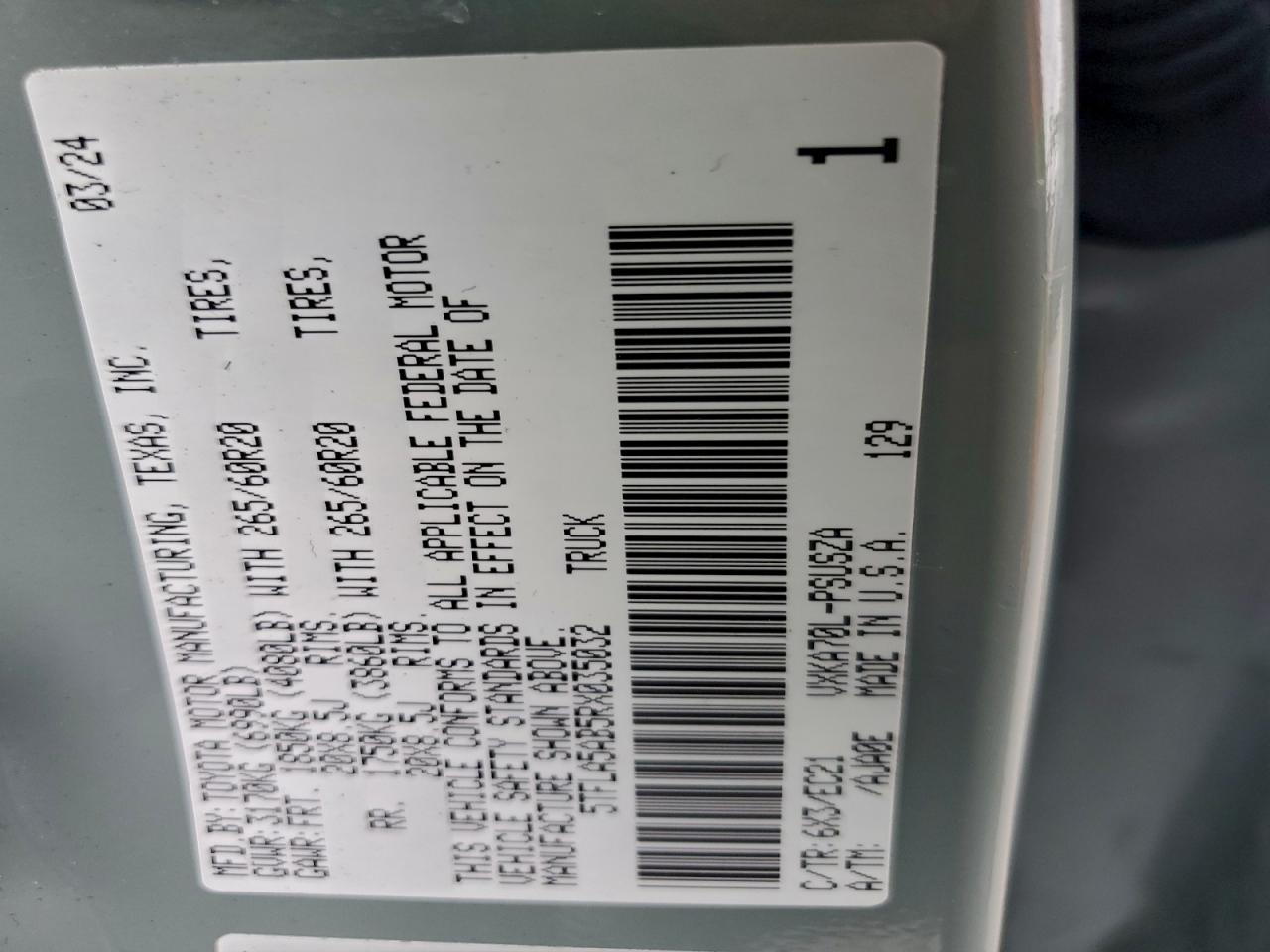 2024 TOYOTA TUNDRA CREWMAX SR photo 12