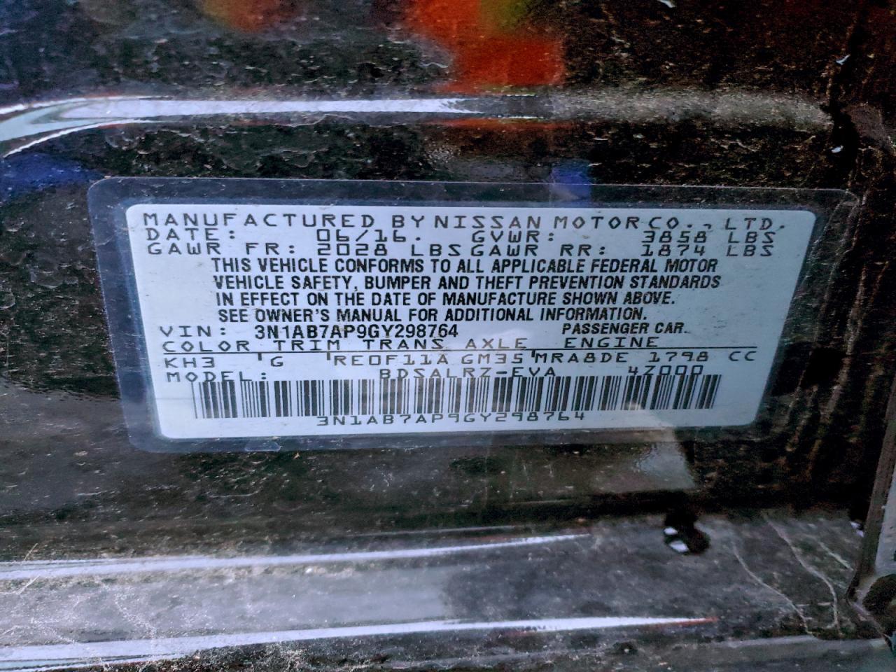 2016 NISSAN SENTRA S photo 12