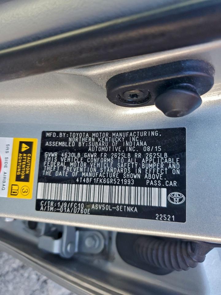 2016 TOYOTA CAMRY LE photo 12