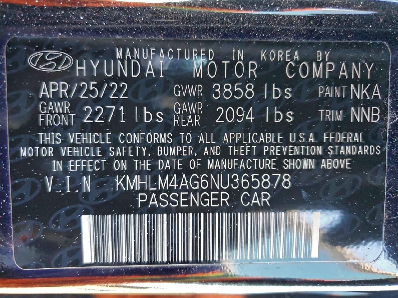 2022 HYUNDAI ELANTRA SEL photo 23