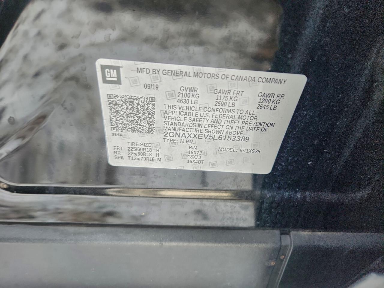 2020 CHEVROLET EQUINOX PREMIER photo 13