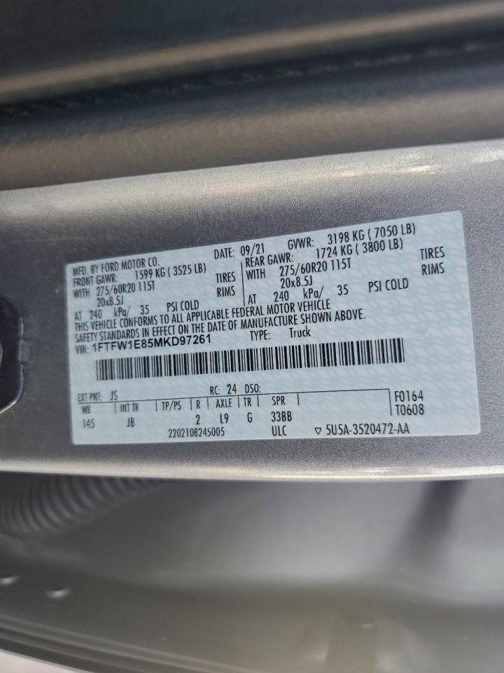 2021 FORD F150 SUPERCREW photo 23