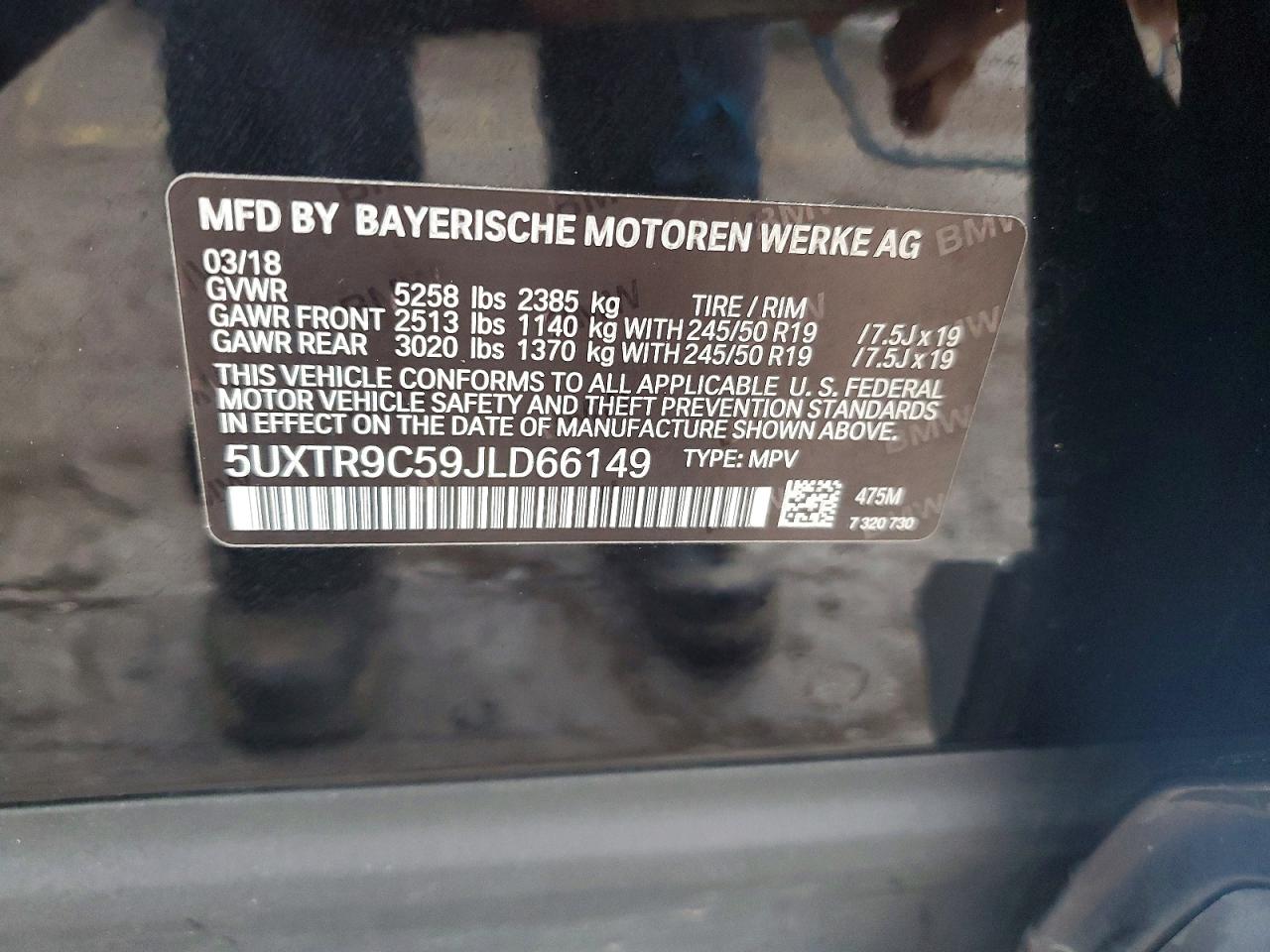 2018 BMW X3 XDRIVE30I photo 12