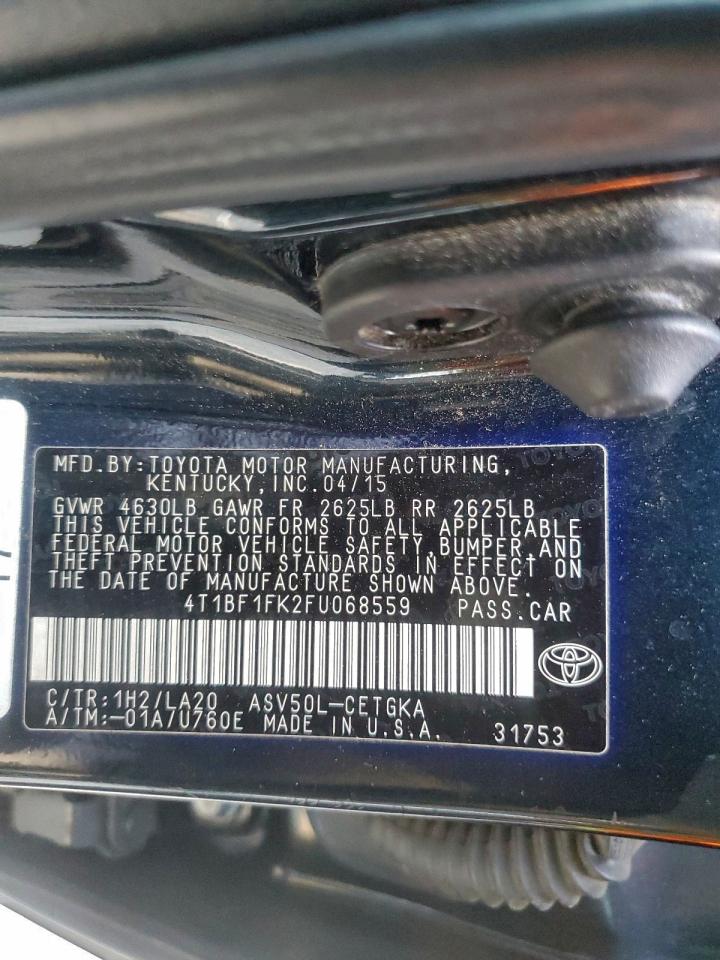 2015 TOYOTA CAMRY LE photo 13