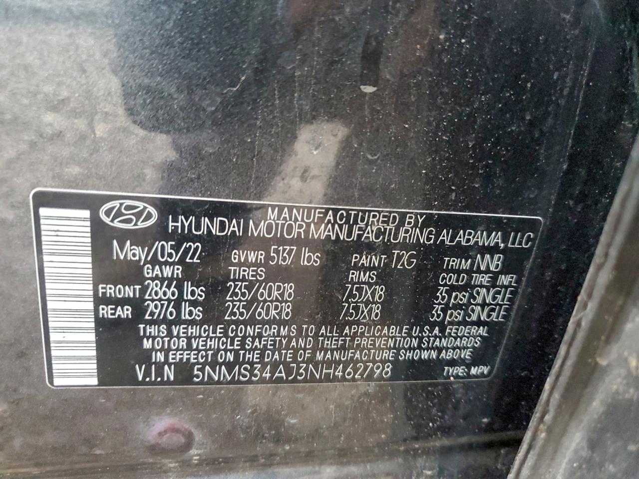 2022 HYUNDAI SANTA FE SEL photo 12