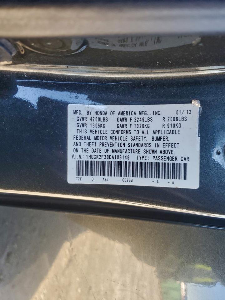 2013 HONDA ACCORD LX photo 12