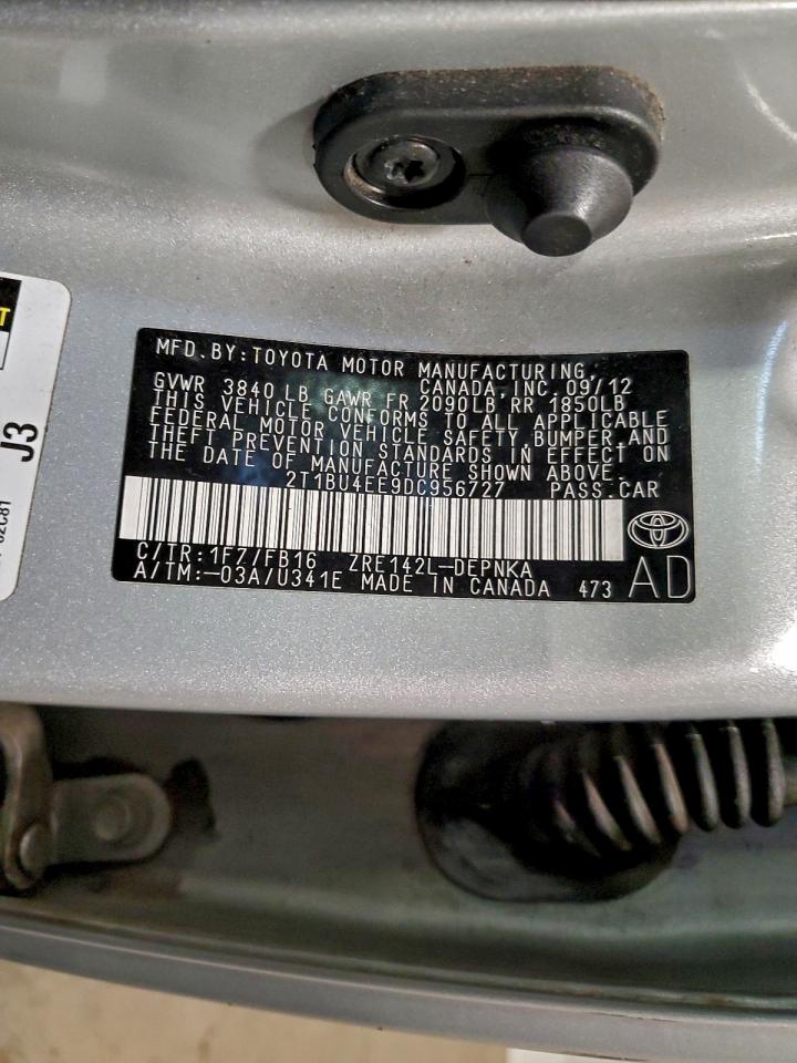 2013 TOYOTA COROLLA BASE photo 12