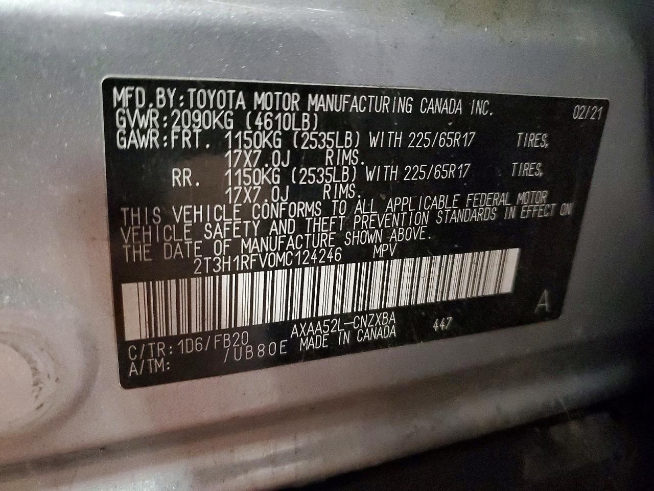 2021 TOYOTA RAV4 LE photo 49