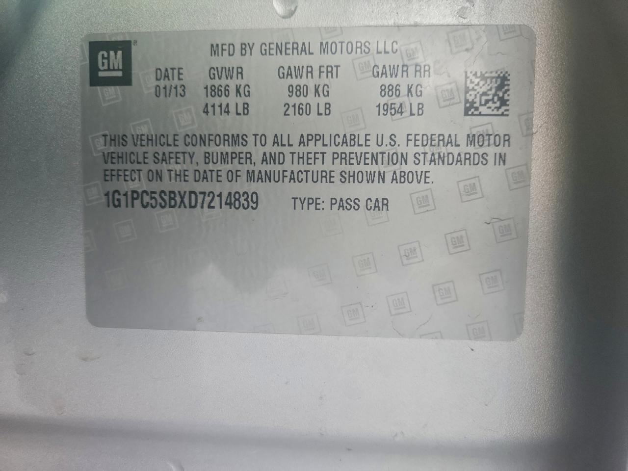 2013 CHEVROLET CRUZE LT photo 12