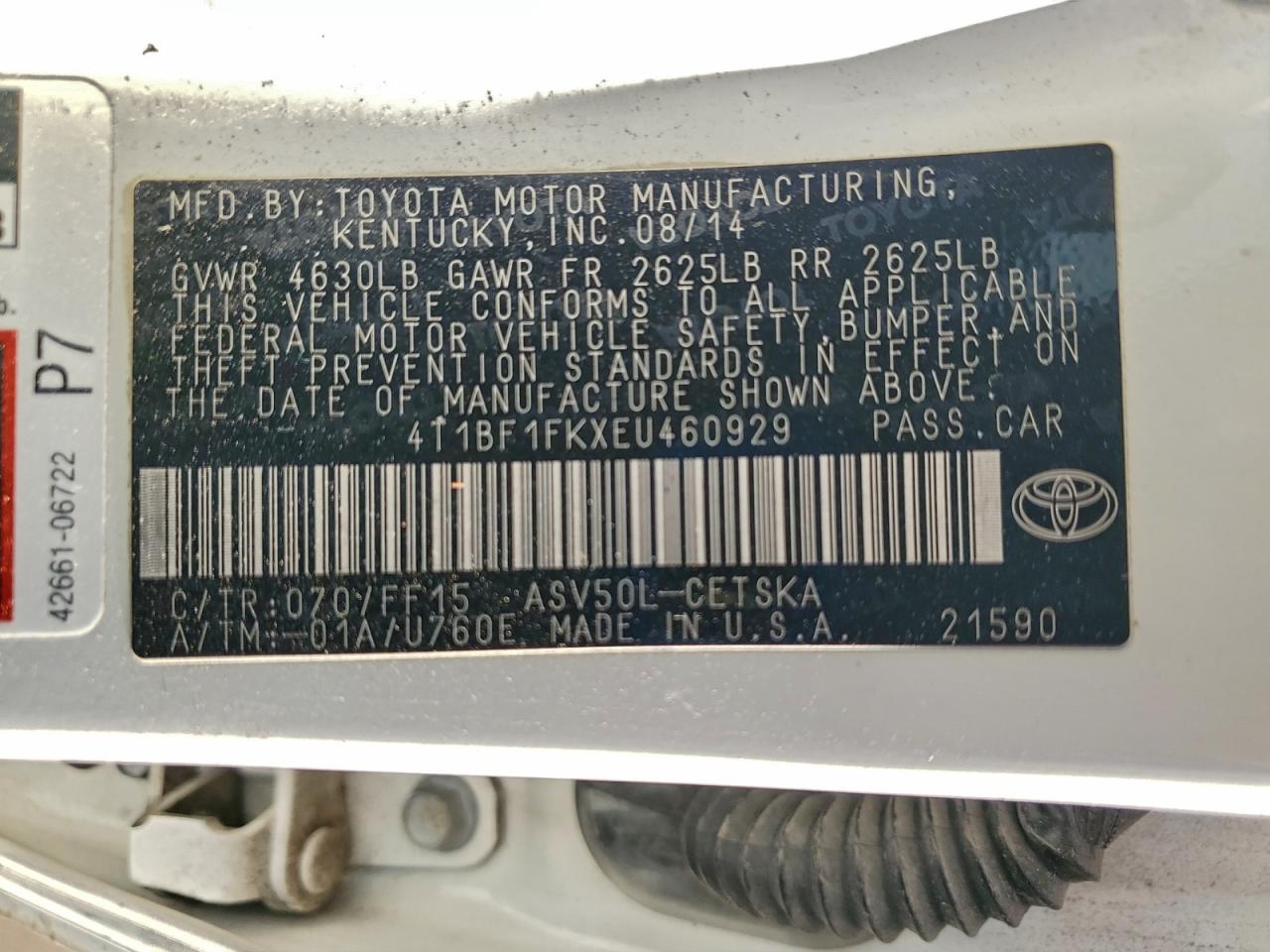 2014 TOYOTA CAMRY SE photo 12