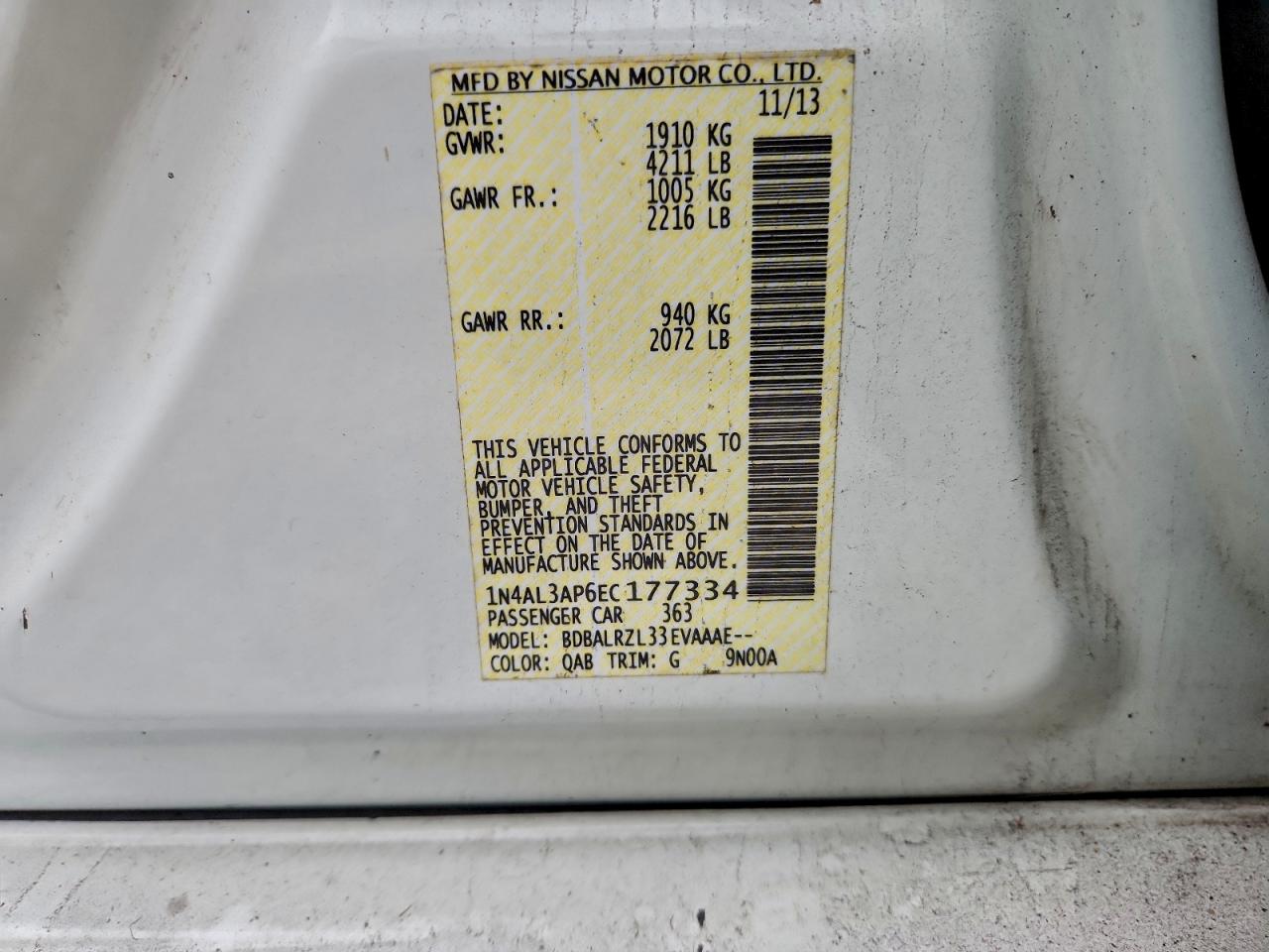 2014 NISSAN ALTIMA 2.5 photo 34