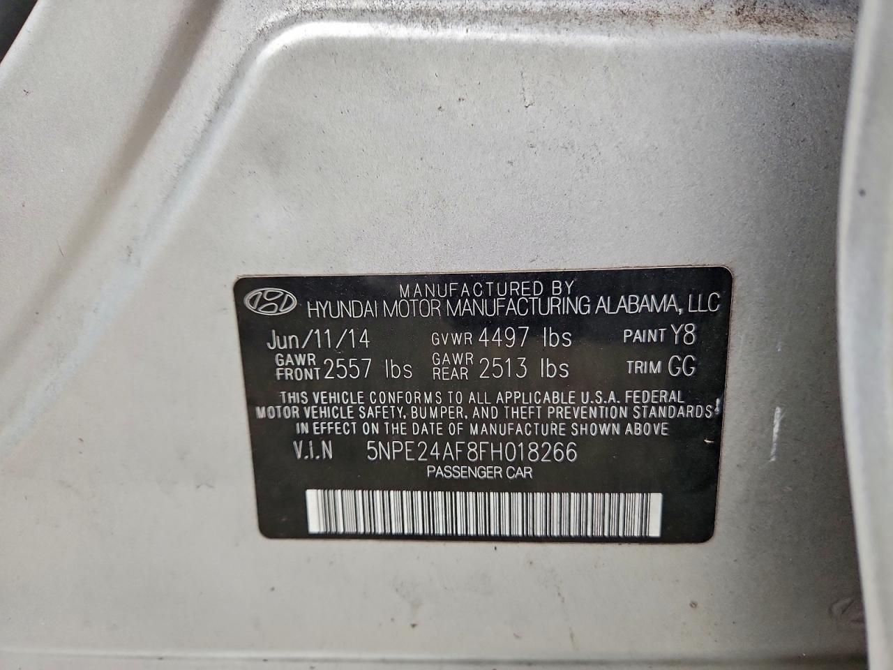 2015 HYUNDAI SONATA SE photo 12