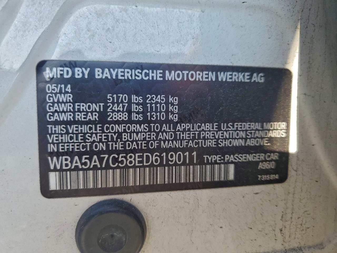 2014 BMW 528 XI photo 12