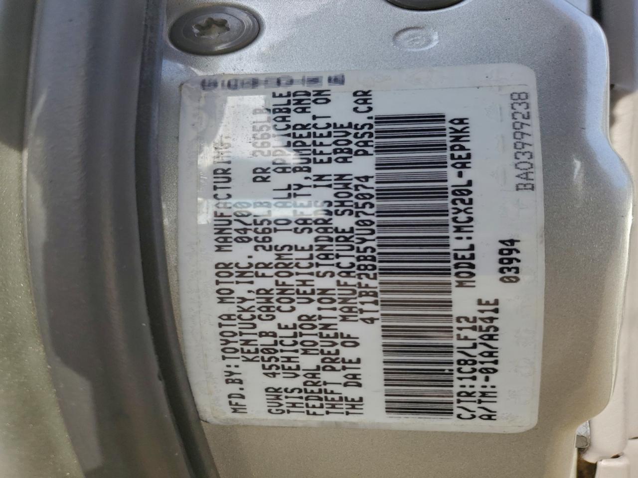 2000 TOYOTA AVALON XL photo 12